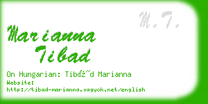 marianna tibad business card